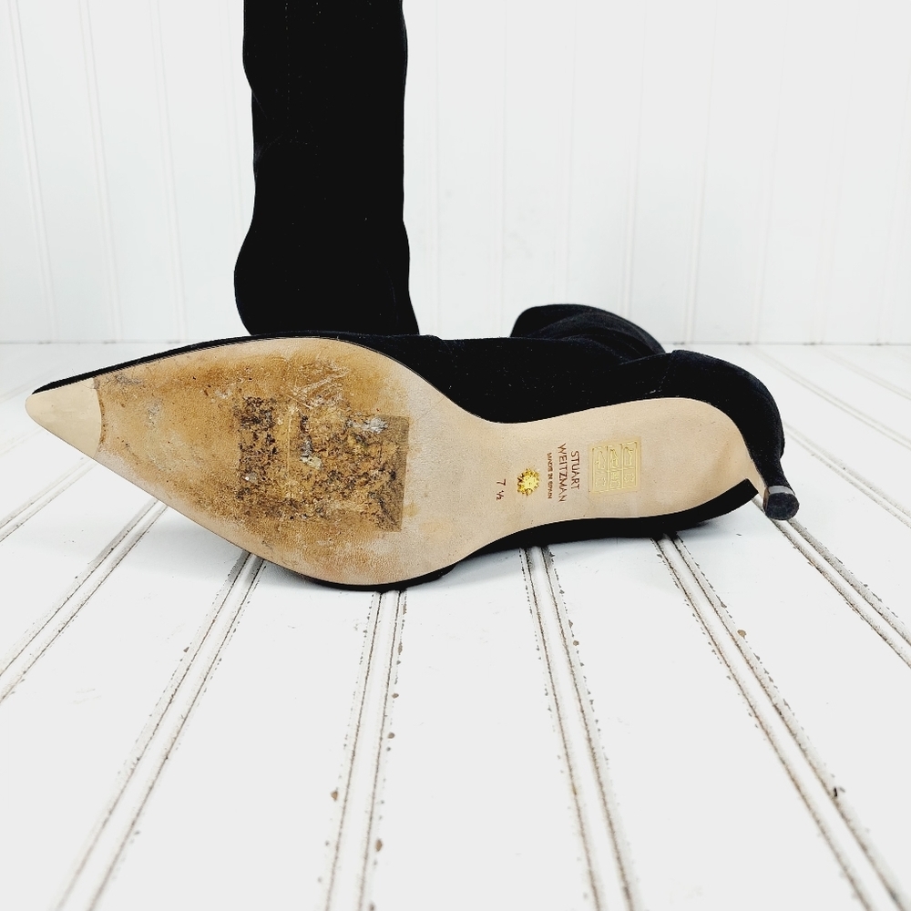 Stuart Weitzman Suede Black Boot - image 8